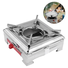 Stainless Steel Alcohol Stove Camping Stove Emergency Cooker Portable Camping Stove Hiking Fishing Backpacking Burner Equipment