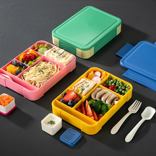 Rectangle Lunch Box Compartment Single-Layer Sealed Meal Boxes