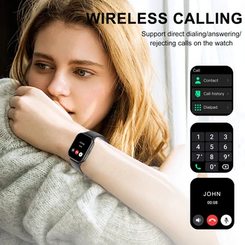Smart Watch for fitness tracking, sleep monitoring and long battery life, Wireless Calling, Compatible With Android & For Iphone 5