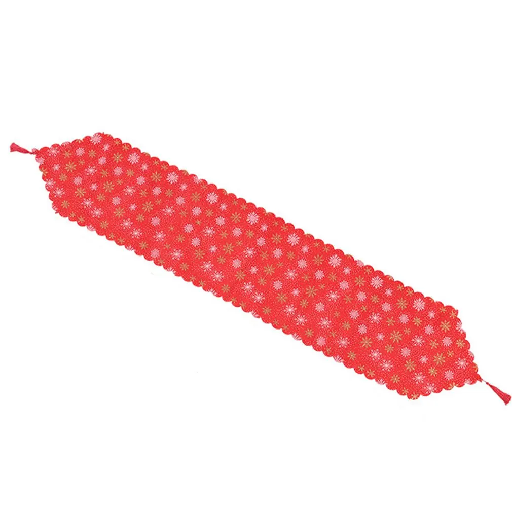 

Table Runner Tassels Christmas Decorations Linen Printing Decorative Tablecloth Placemat Table Runners