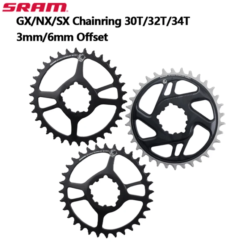 Sram GX NX SX Eagle Chainring Crown 12 Speed 1 PCS Direct Mount 30T 32T 34T Chainring 3mm 6mm Offset X-SYNC 2