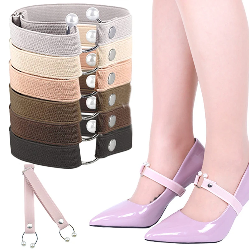 

2 шт., женские эластичные U-образные шнурки для обуви на высоком каблуке