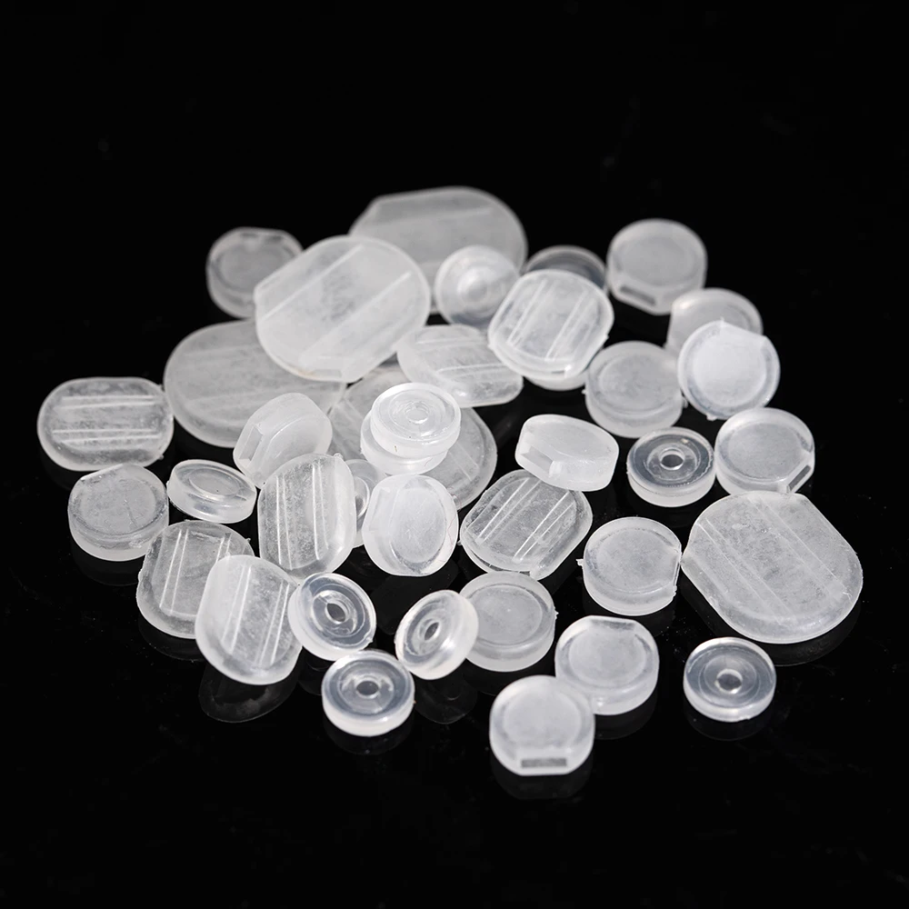 50 teile/los Anti-Schmerzen Ohrring Zurück Pads Klar Silikon Komfort Ohrring Kissen für Ohr Clips Schmuck Machen Liefert Zubehör – Detail 2