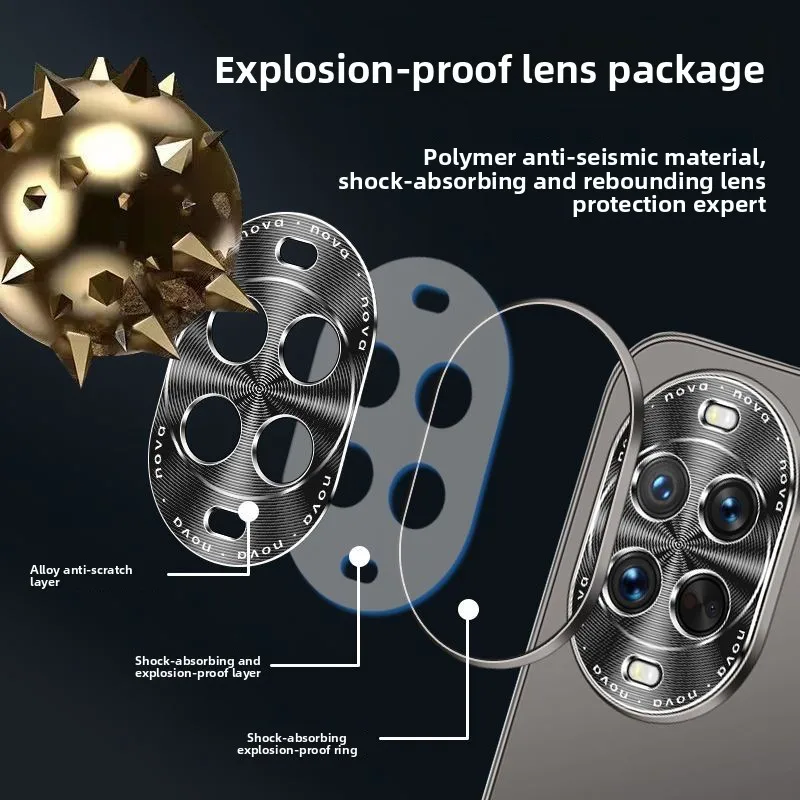 Enhanced Frosted Anti-Slip Heat Dissipation Metal Lens Shockproof Case