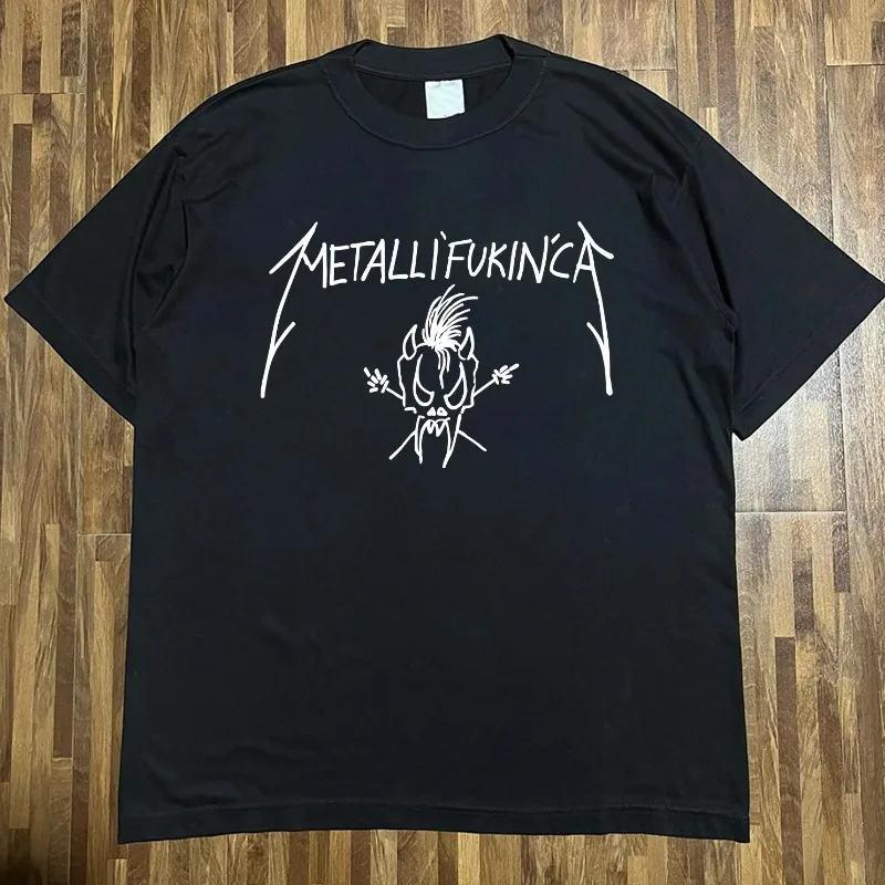 Maglietta Donna Metallica - Gildan 100% Cotone, Nera, Manica Corta, Nuova Con Etichette
