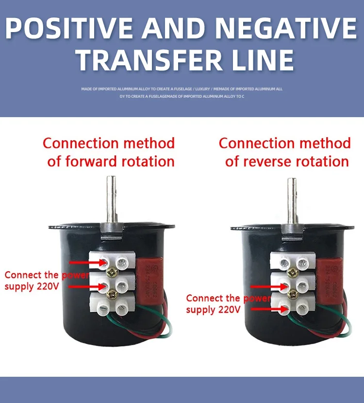 Description Picture 6 of itemAC Motor 220V110v 14W 60KTYZ Permanent Magnetic Synchronism Motor Center Shaft 8mm 2.5/5/10/15rpm