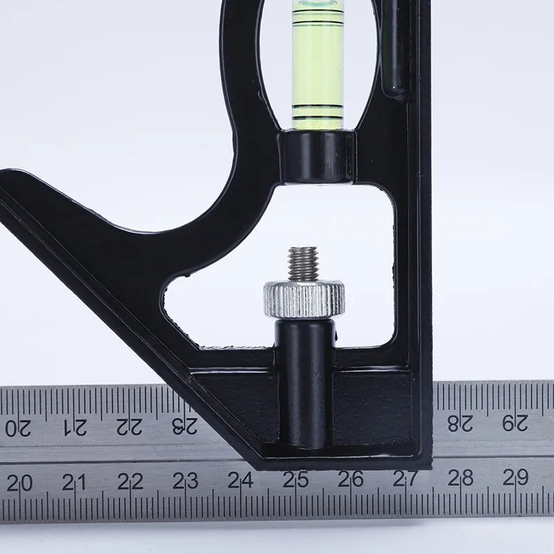 300mm Try Square Set Precise Stainless Steel Measuring Tool Combination Square Right Angle Workshop Carpenter Angle Level Ruler stainless steel ruler,ruler set,metal ruler,straight ruler,triangle ruler