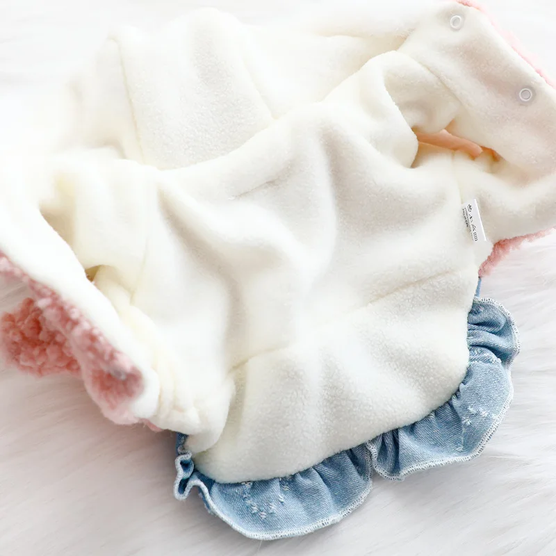 CUTE warmer Pet Clothes sweet princess winter coat for Small Dogs Cats Overcoat Jacket Elegant Chihuahua for Small Dogs