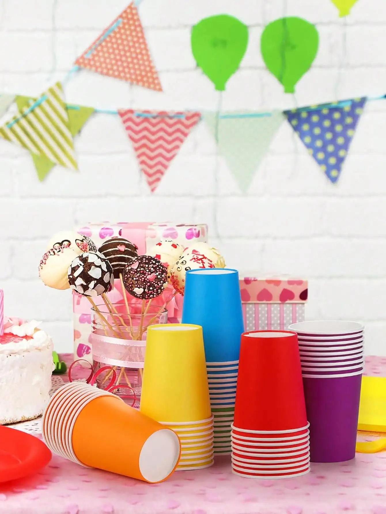 10 Stück Einweg-Partybecher aus Papier, Trinkbecher für Partys, Familienfeiern, Heimwerken und Festivals, in mehreren Farben erhältlich – Detail 5