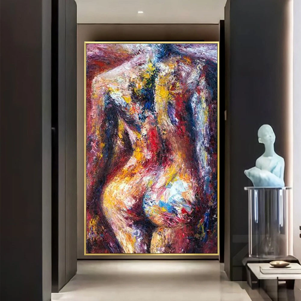 

Home Art Sexy Nude Woman Portrait Oil Painting On Canvas 100% Hand Painted Color Texture Wall Art Picture For Indoor Decor Wall