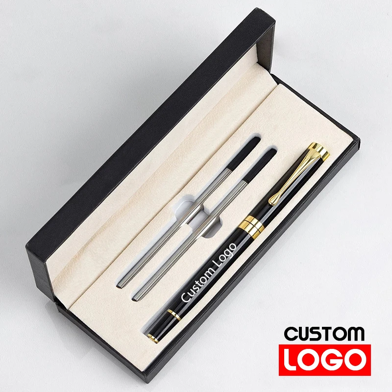 Gift Box Packaging Luxury Metal Ballpoint Pens School Business Office Signature Roller Pen Student Stationery Supplies Writing 5 pcs pen type new writing brush painting brushes supplies water watercolor coloring pens piston