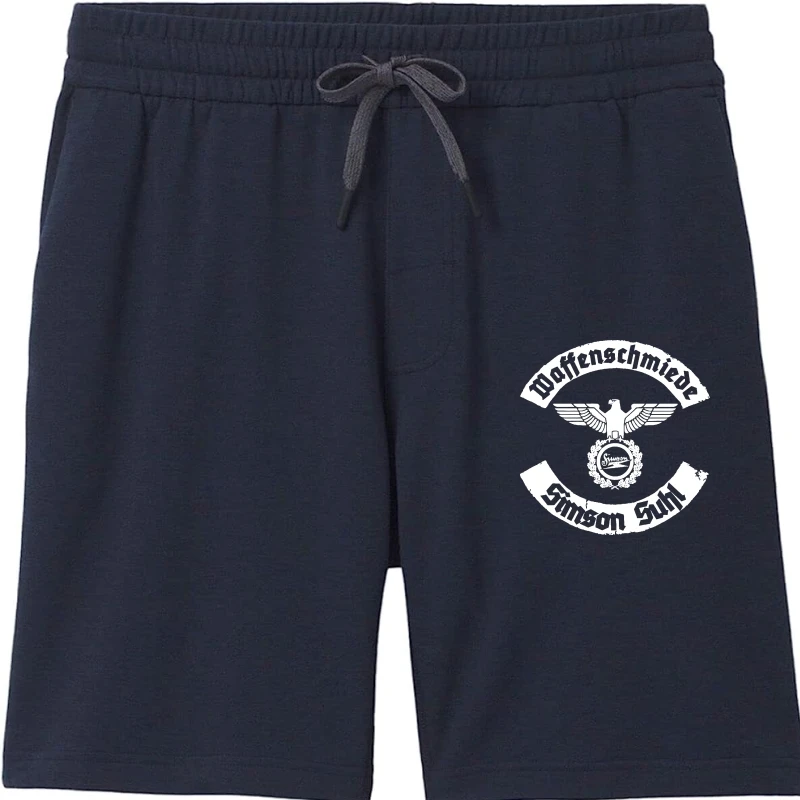 

Шорты мужские с принтом, модные короткие штаны для мужчин, мотоциклетные Короткие штаны DDR с ретро принтом Simson