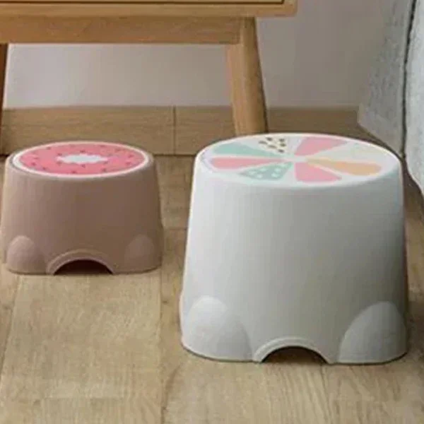 Adults & Kids Children Thickened Plastic Step Stool Portable Folding Chair Small Bench Stool
