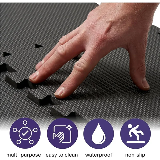 18Pcs Baby Play Puzzle Mat Child Protection Non-slip Carpet Interlocking EVA Foam Tiles Exercise Mats for Home Gym 30*30*1CM 2