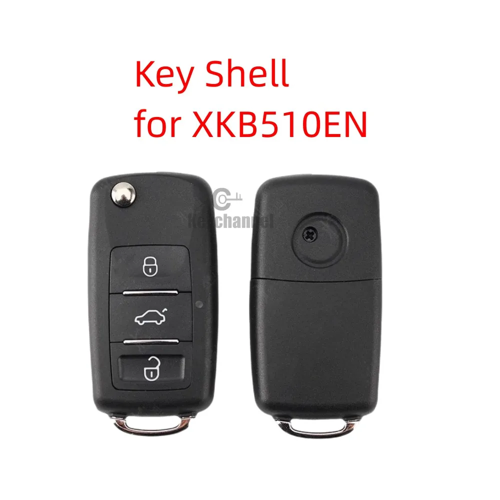 keychannel 1PCS 3 Button Car Key Shell Xhorse Flip Remote Case B5 Type Remote Shell for VVDI XKB510EN Remote Case No Key Blade