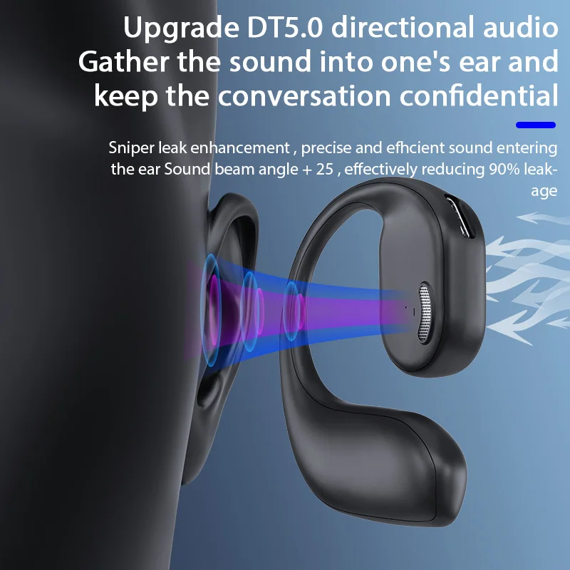 FN-98 Wireless Bluetooth Headset Ultra-Long Life Earphones with Digital Display not into the Ear Headphone for Xiaomi Samsung