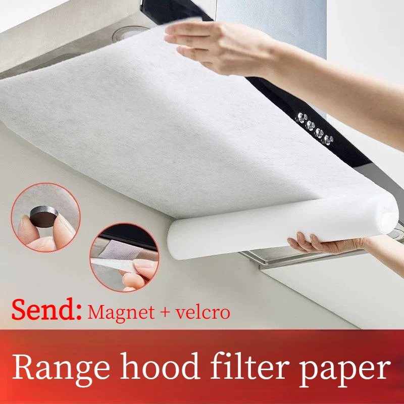 Dunstabzugshauben-Filterpapier, hitzebeständige, ölabsorbierende Küchenbaumwolle, Fett-Aufkleberfolie, universeller, waschbarer Öl-Schutz für den Haushalt