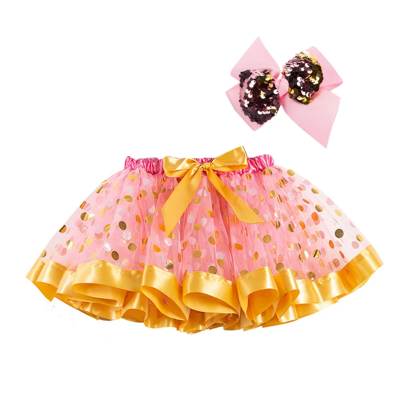 

2-10Y Girls Mesh Tutu Skirts Baby Mini Xmas Birthday Party Princess Skirt+Headband Kids Girl Ballet Dance Performance Clothes