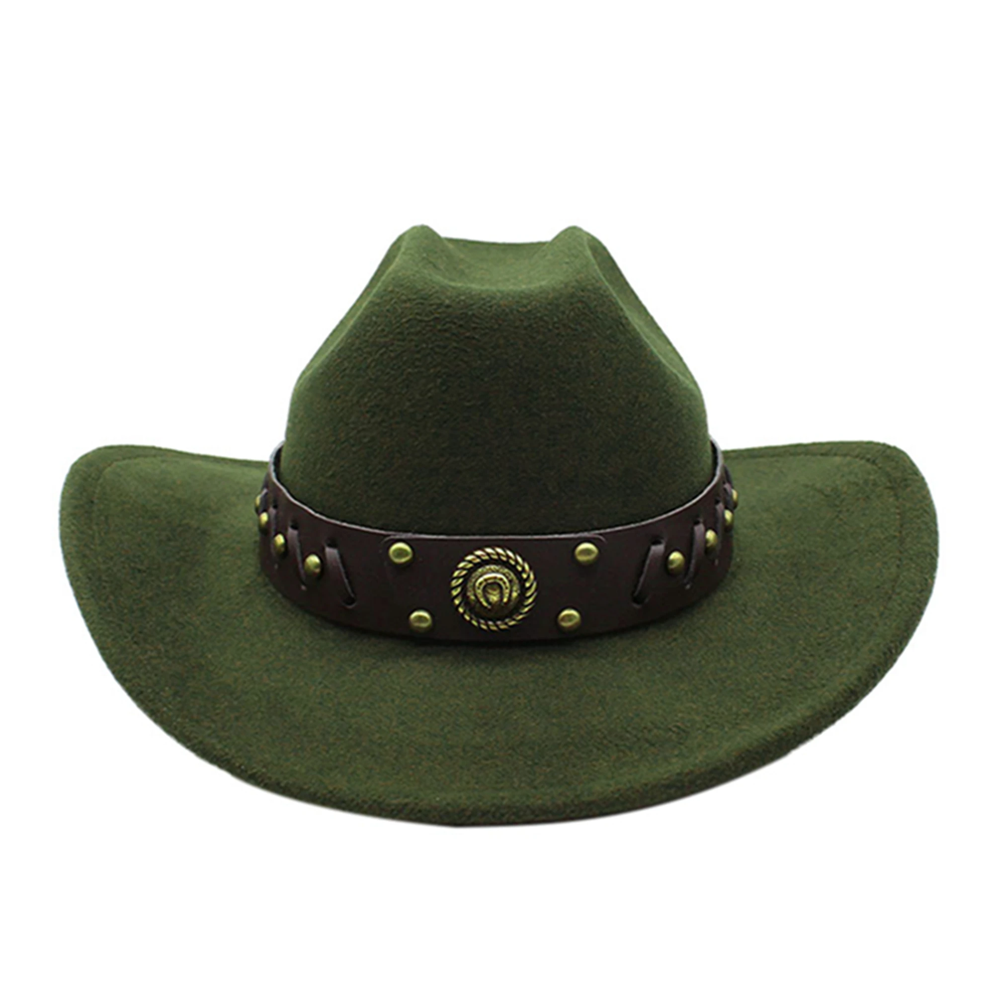

Vintage Western Style Pentagram Roll Edge Cowboy Hat for Men and Women - Perfect for Halloween Prom and Cosplay