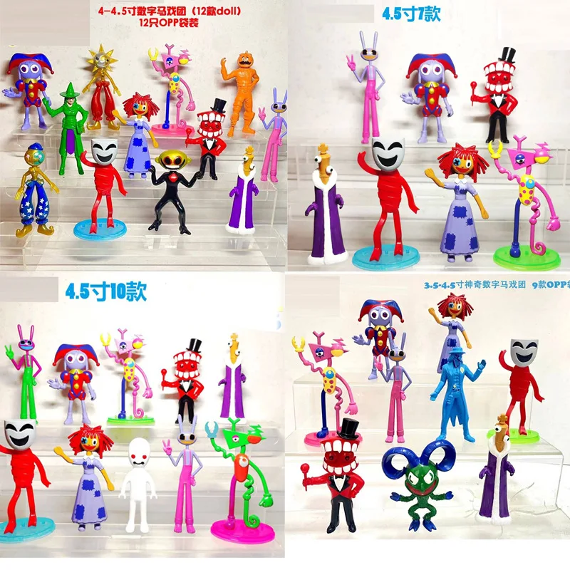 

6/9/12PCS The Amazing Digital Circus Action Figure Pomni Jax kinger Model Doll Toy Theater Rabbit Decorations PVC Toy Kids Gifts