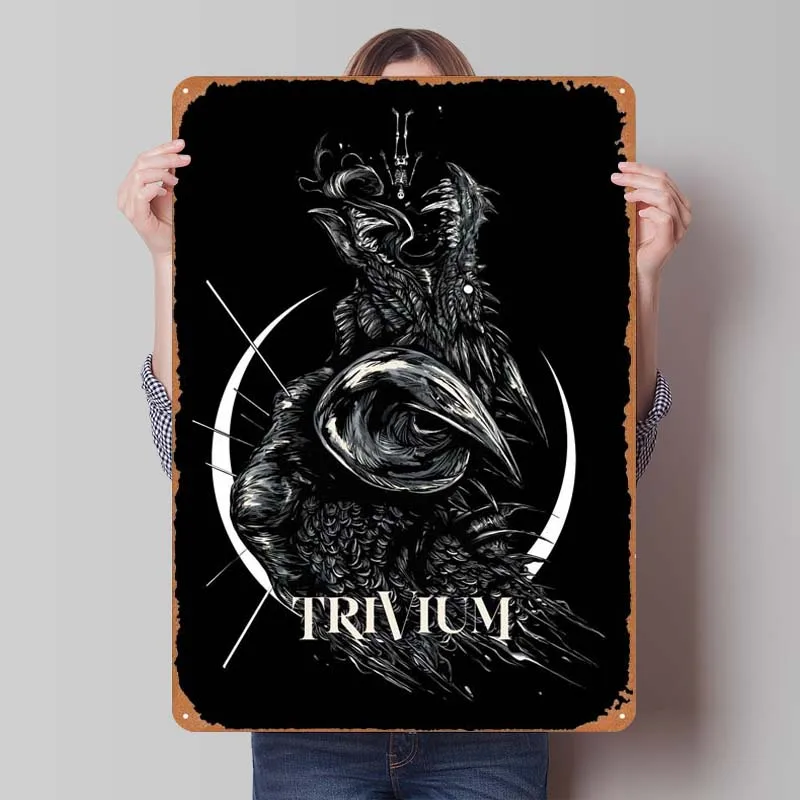 Trivium арт-знак, музыка, металлический постер, дверное украшение, винтажный металлический фон для паба, клуба, настенное украшение, мужская пещера, комната