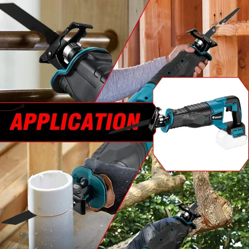 10000SPM Electric Reciprocating Saw Cordless Rechargeable Multifunction Saw Metal Wood Cutting Tools For Makita 18V Battery 2