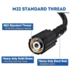 High Pressure Washer Hose Cord Pipe CarWash Hose Water Cleaning Extension Hose M22-Pin 14/15 for Karcher Elitech Interskol Huter 2