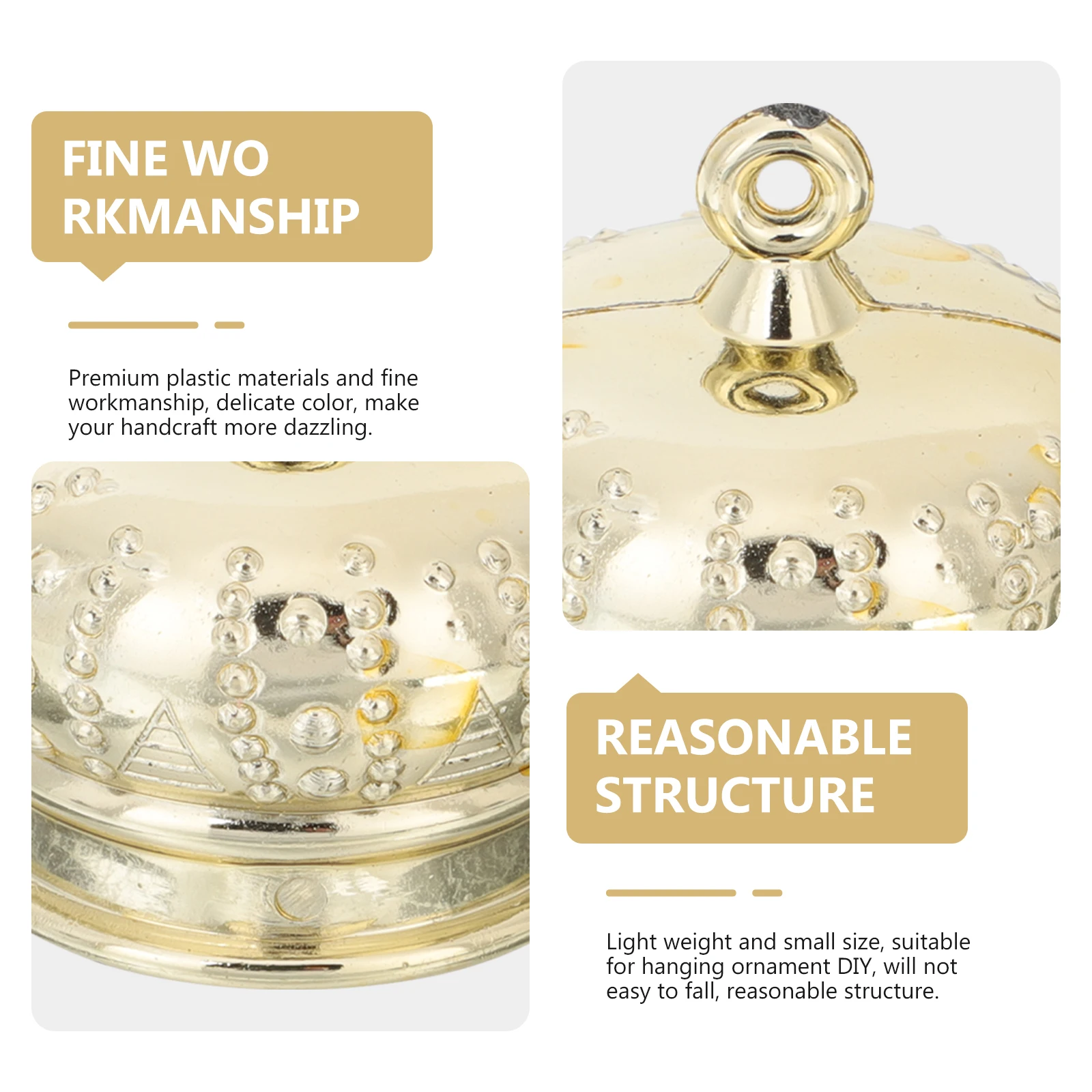 50개 크리스마스 볼 캡 플라스틱 수공예 펜던트 엔드 커버 DIY 장 공예품 홀더 볼 참