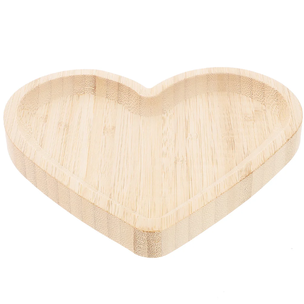 

Wood Tray Wooden Pallets Serving Platter Snack Storage Small Heart Fruit Mother