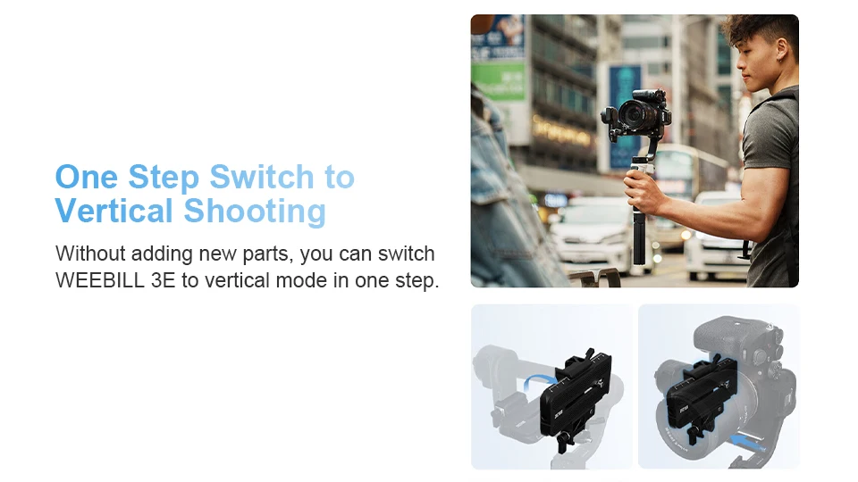 ZHIYUN Official CINEPEER WEEBILL 3E Camera Stabilizer Handheld Gimbal 3-Axis Cameras Gimbals for DSLR Mirrorless Cameras