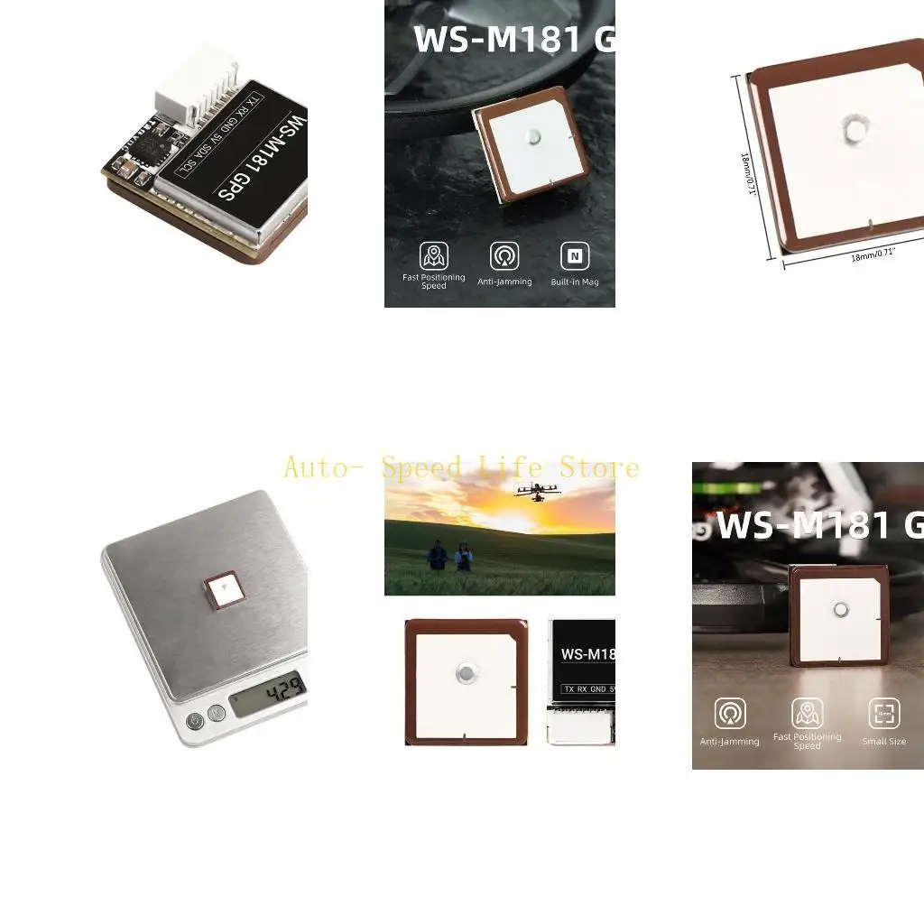 02DA 정확한 포지셔닝 WS-M181 GNSS 글로벌 포지셔닝 시스템 모듈 D..