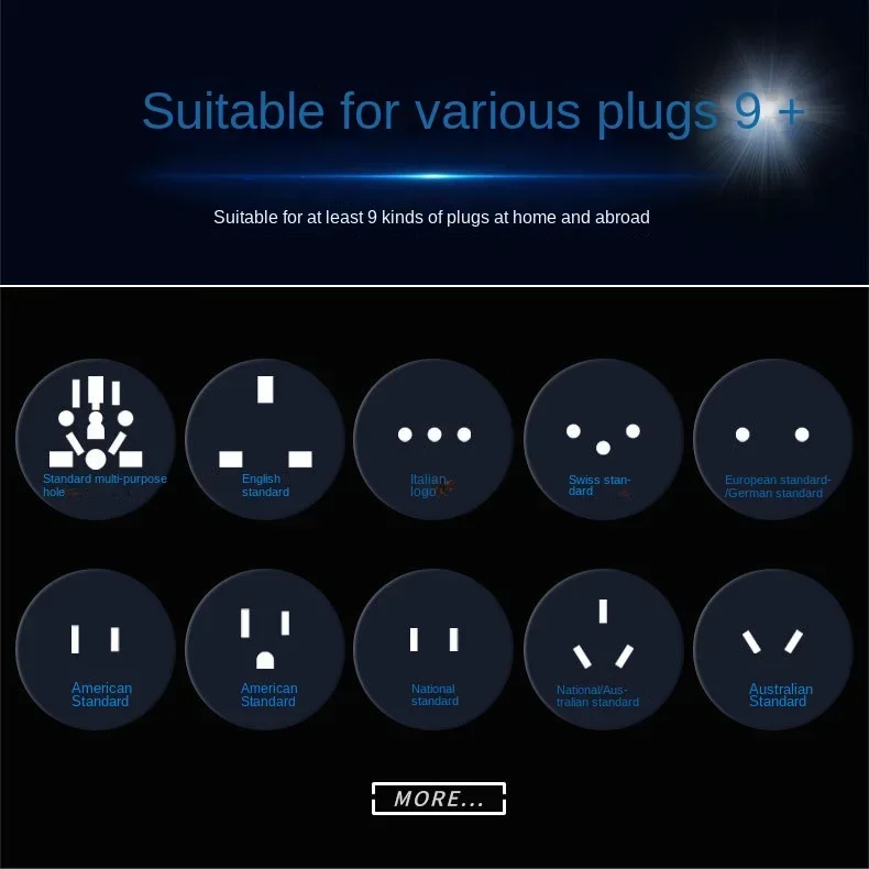 Universal German Russia AU UK Kr EU to US AC Power Socket America Plug USA Travel Charger Japan Adapter Converter Type B 10A