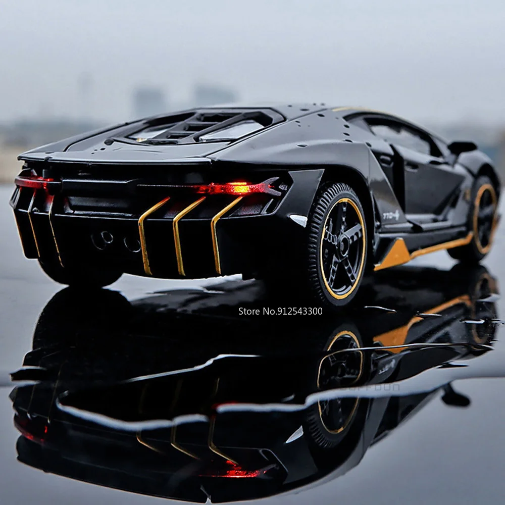 Scale Cars Auto To Scale 1/32 Lambor Lp770 Diecast Model Cars Lega Autos Toys Regalo Per Ragazzi Con Pull Back Light Music Kids Car