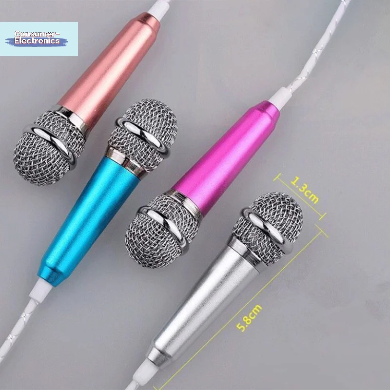 【1Pc 마이크 휴대용 스테레오 스튜디오 마이크 KTV 가라오케 미니 마이크 스마트폰 노트북 PC 데스크탑 핸드헬드 오디오】