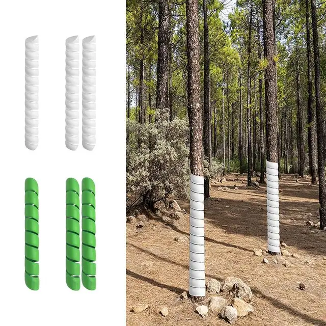 2Db/4Db Növényi Fatörzs-Védő Időjárásálló Fa Burkoló Burkolat Spirál Kéreg Őr Szerszámok Állatok Kerti Kiegészítők