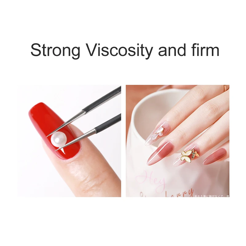 5pcs 7g Fast-drying Nail Bond Glue Super Strong Adhesive False Nail Glue Acrylic Nail Tips Rhinestones Crystal Charm Sticky Glue 5