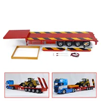 RC Metal 4-axle Trailer Painted Semi-trailer Model 1/14 for Remote Control Tractor Truck Car Construction Vehicle Toy TH23239 1