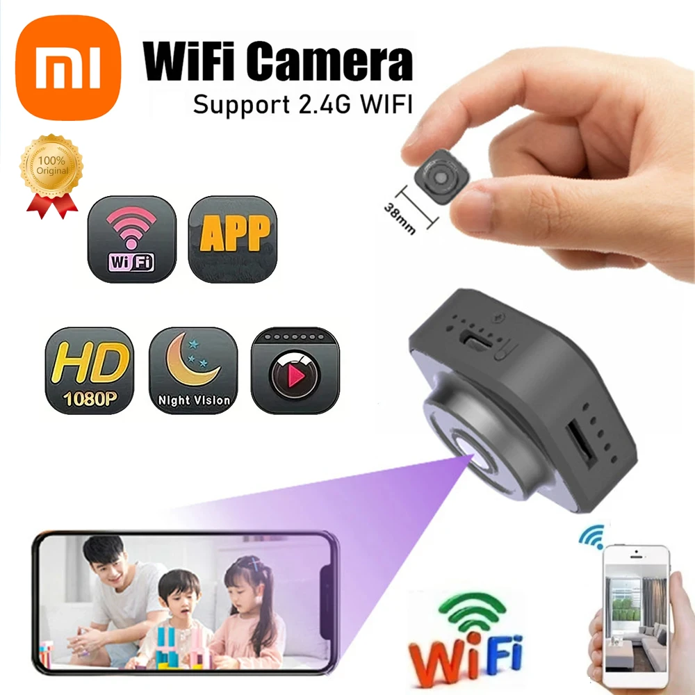 Mini camera 1080P HD Wifi Wireless for Home Security Motion Detection