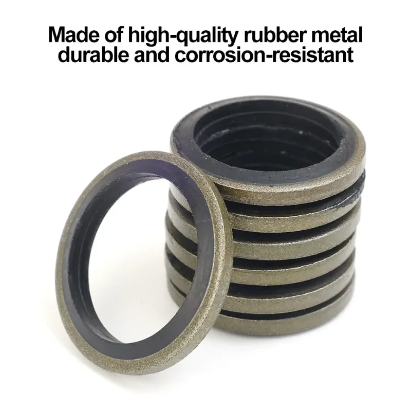 Car Oil Pan Drain Gasket Drainage Bolt Pad Rubber Oil Drain Plug Gasket Replaceable Seal Set M6 M8 M10 M12 M14 M16 200~100pcs oil drain plug gasket oil drain plug seal washer