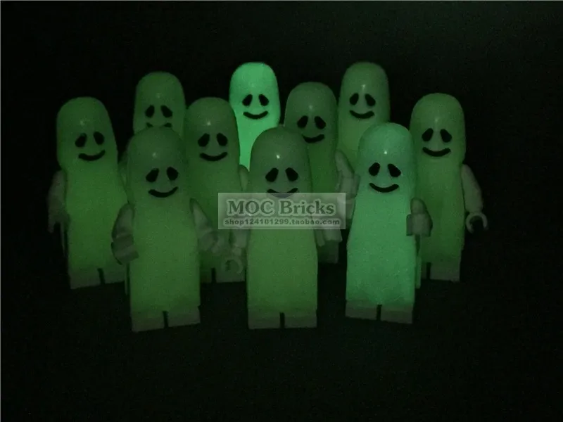 Halloween Horror Movie Luminous Vitruvius Smiling & Crying Ghost Figure Cartoon Action Bricks character Assemble Gift Toys building blocks construction blocks anime block toys