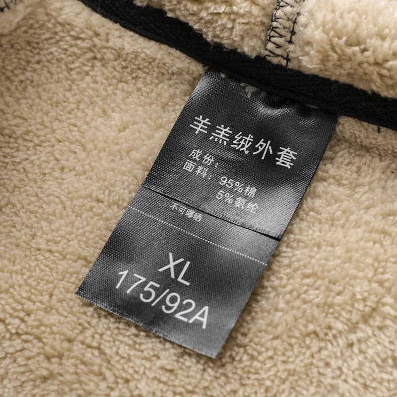 Winter Thicken Hooded cotton winter new plus cashmere men's casual lamb cashmere plus size Hoodie Plush coat L-8XL streetwear 4