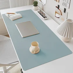 Elegant Waterproof PU Leather Desk Mat - Non - Slip Mouse & Keyboard Pad - 30x60cm (Blue)