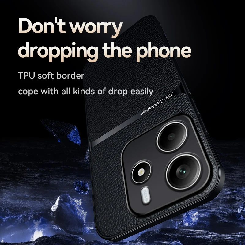 Magnetic PU Leather Shockproof Ultra-Thin Camera Protection Phone Case