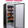 AMZ Upright Freezer 6.5 cu ft Stainless Platinum Design Series, Silver Product Dimensions 21"D x 23"W x 56"H 4