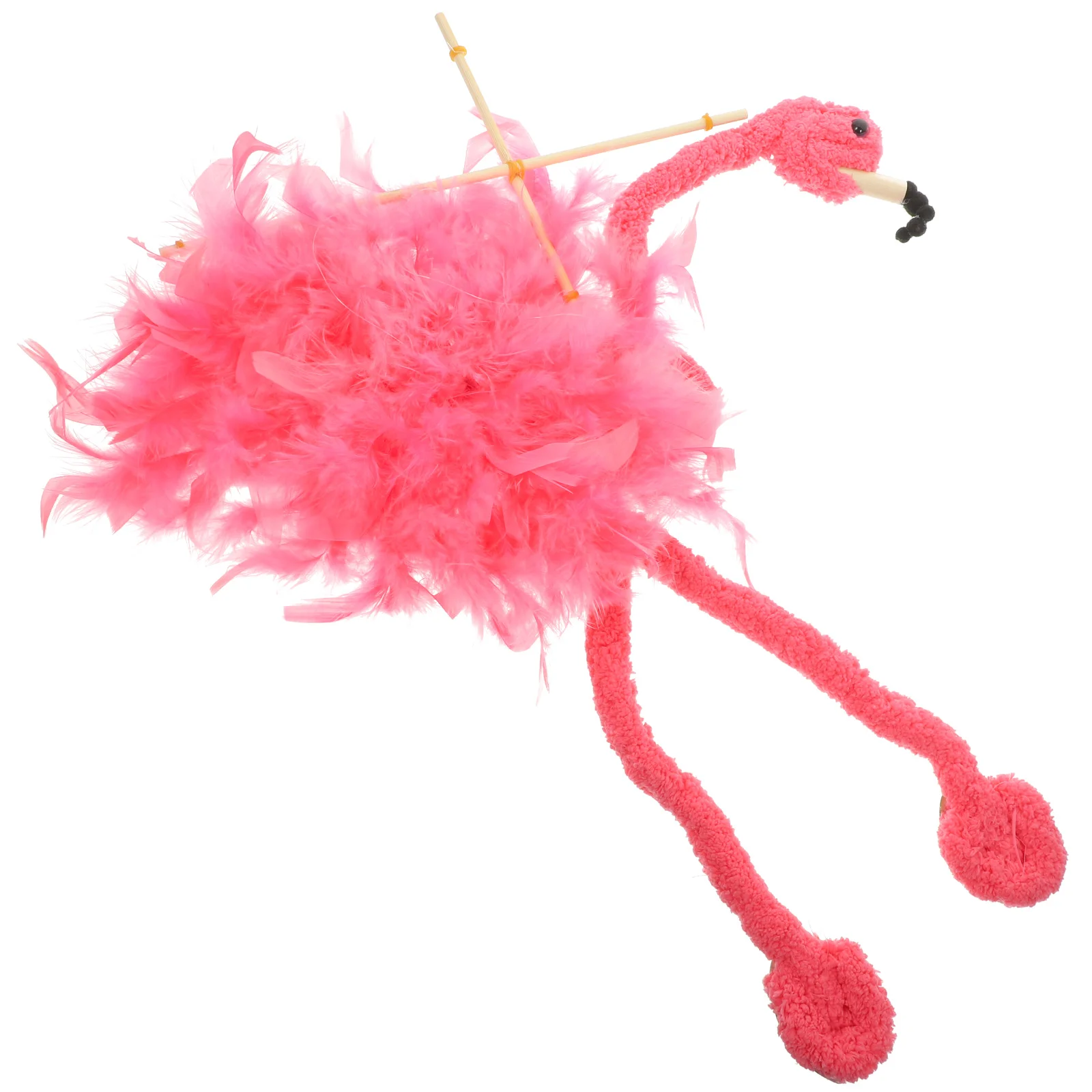 Flamingo Marionette Yarn Puppet Ostrich Marionettes Bird Puppet Strings Walking Puppet Interactive Educational