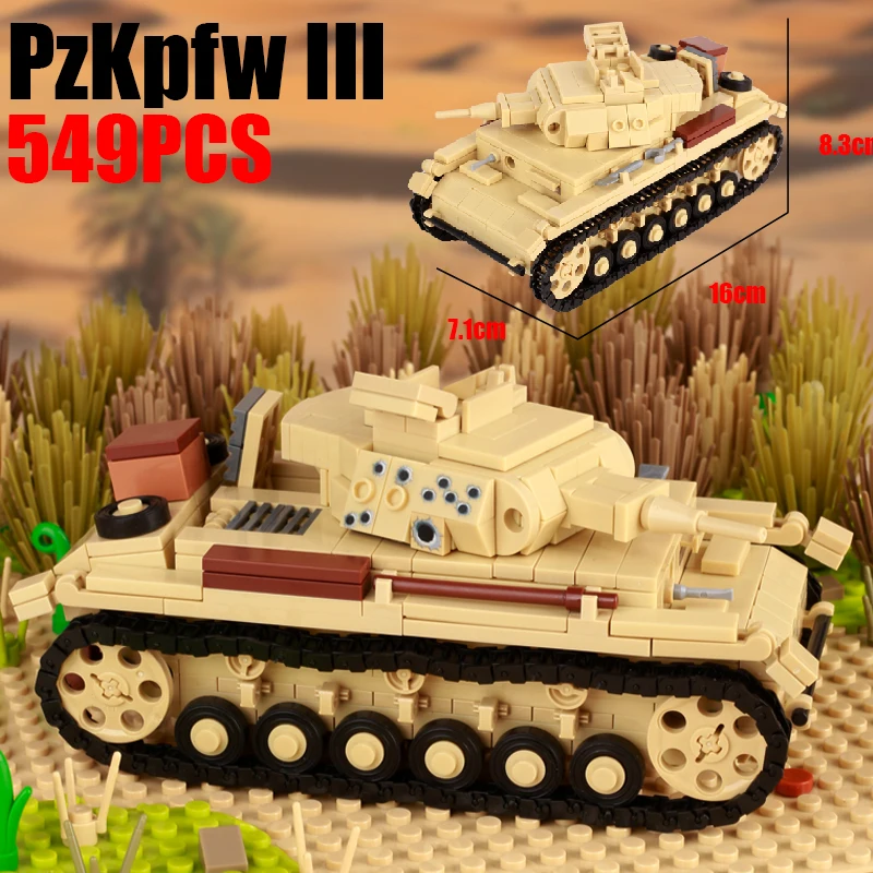 

Модель немецкого военного боевого танка WW2, конструктор, бронированный автомобиль, оружие, кирпичи, игрушки для мальчиков, подарок