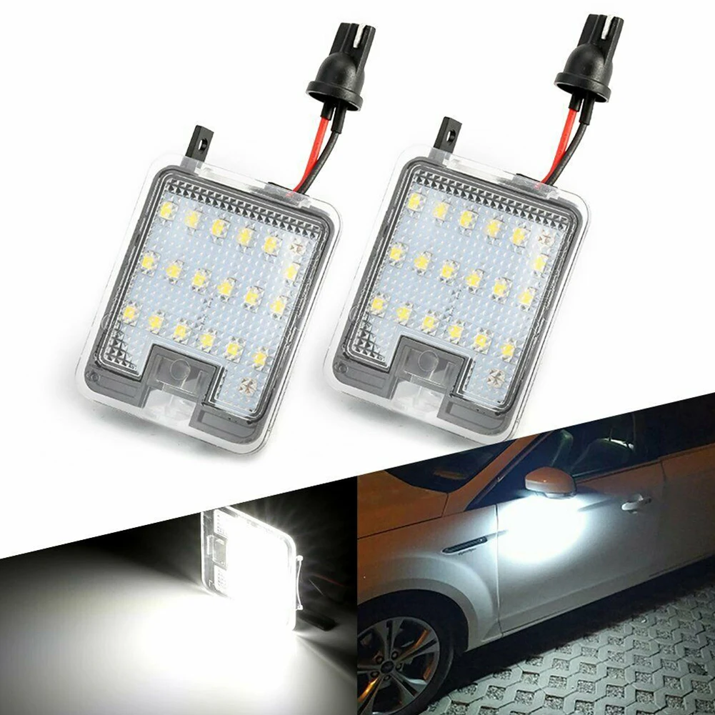 

2PCS LED Side Rearview Mirror Floor Ground Lamp Puddle Welcome Light For Mondeo MK4 Focus Kuga Dopo Escape C-Max Side Light