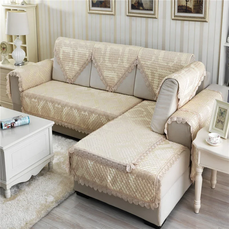 

High-grade cotton quilted linen sofa cover Combination Kit non-slip sofa cushion All-inclusive sofa cover towel Backrest Pillow