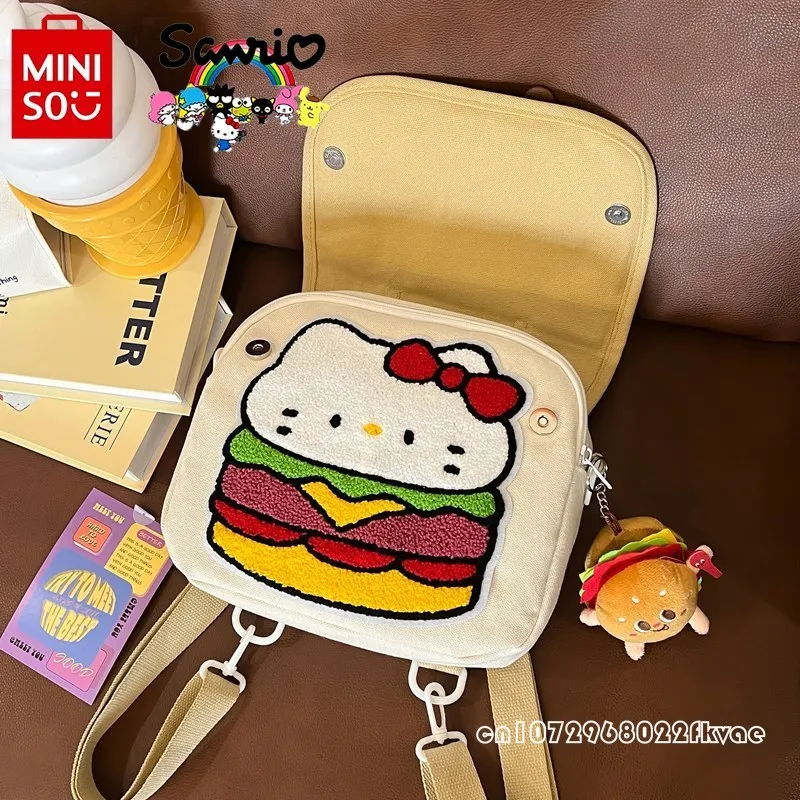 MINISO Hello Kitty New Women's Backpack Fashionable High Quality Girl Crossbody Bag Personalized Women's Storage Backpack