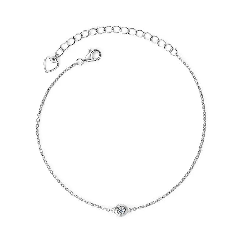 Lnkry 3 mm 0,1 ct Moissanit Armband Halskette Ohrstecker 925 Sterling Silber Ohrringe Armbänder Schmuckset für Hochzeitsgeschenk – Detail 11